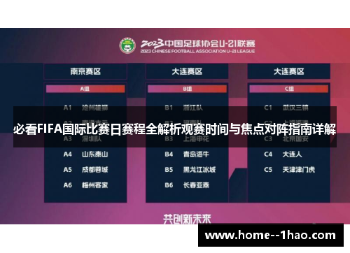 必看FIFA国际比赛日赛程全解析观赛时间与焦点对阵指南详解